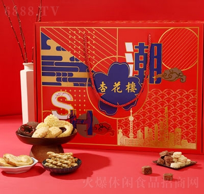 杏花樓糕點禮盒國潮上海情上海特產曲奇堅果餅干